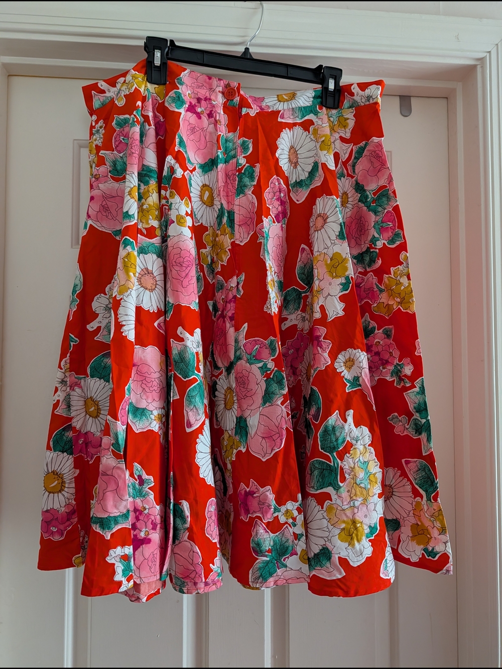 Hell Bunny Rockabilly Floral Swing Circle Skirt - Picture 8 of 10